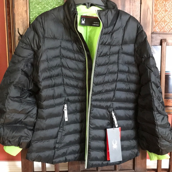 Spyder Girls Large 14/16 Jacket NWT Black ProW-B - Picture 6 of 8